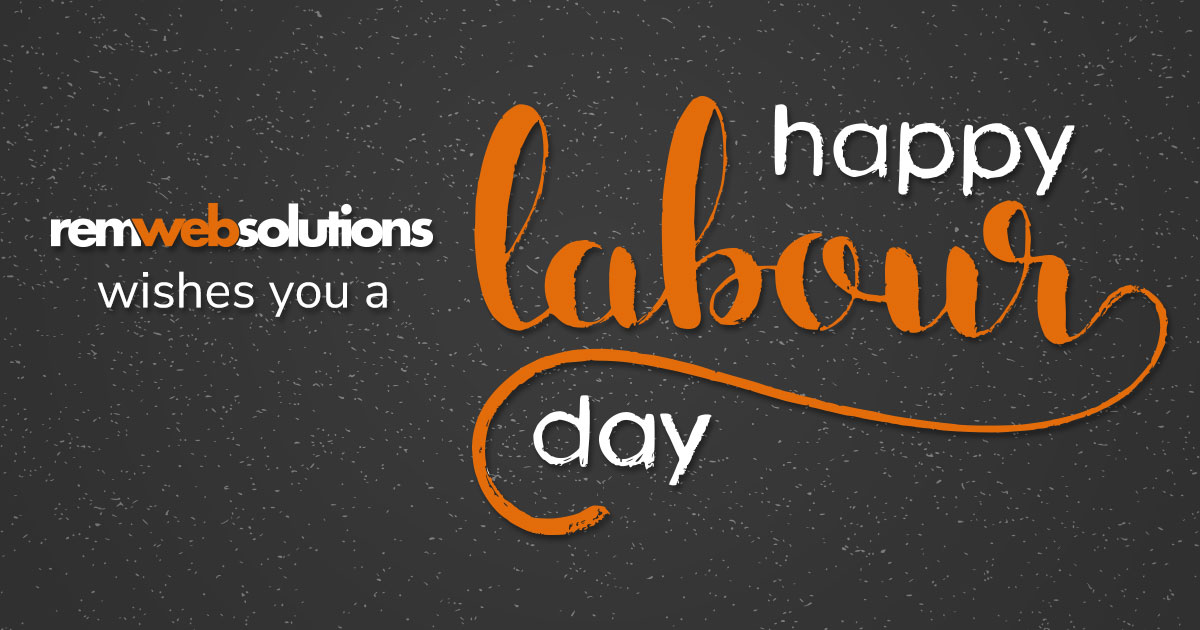 Happy Labour Day text graphic